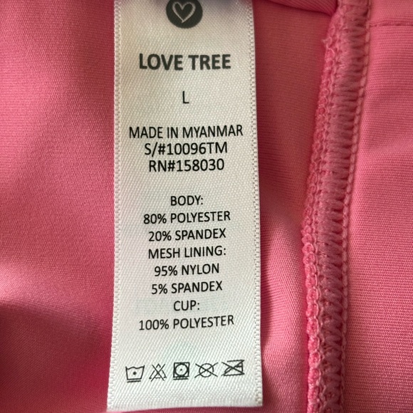 Love tree Womens pink sports bra. Size Large - Picture 3 of 6